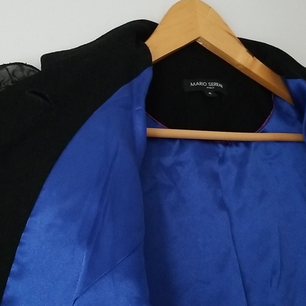 Mario Serrani Italy ruffled Military style bolero